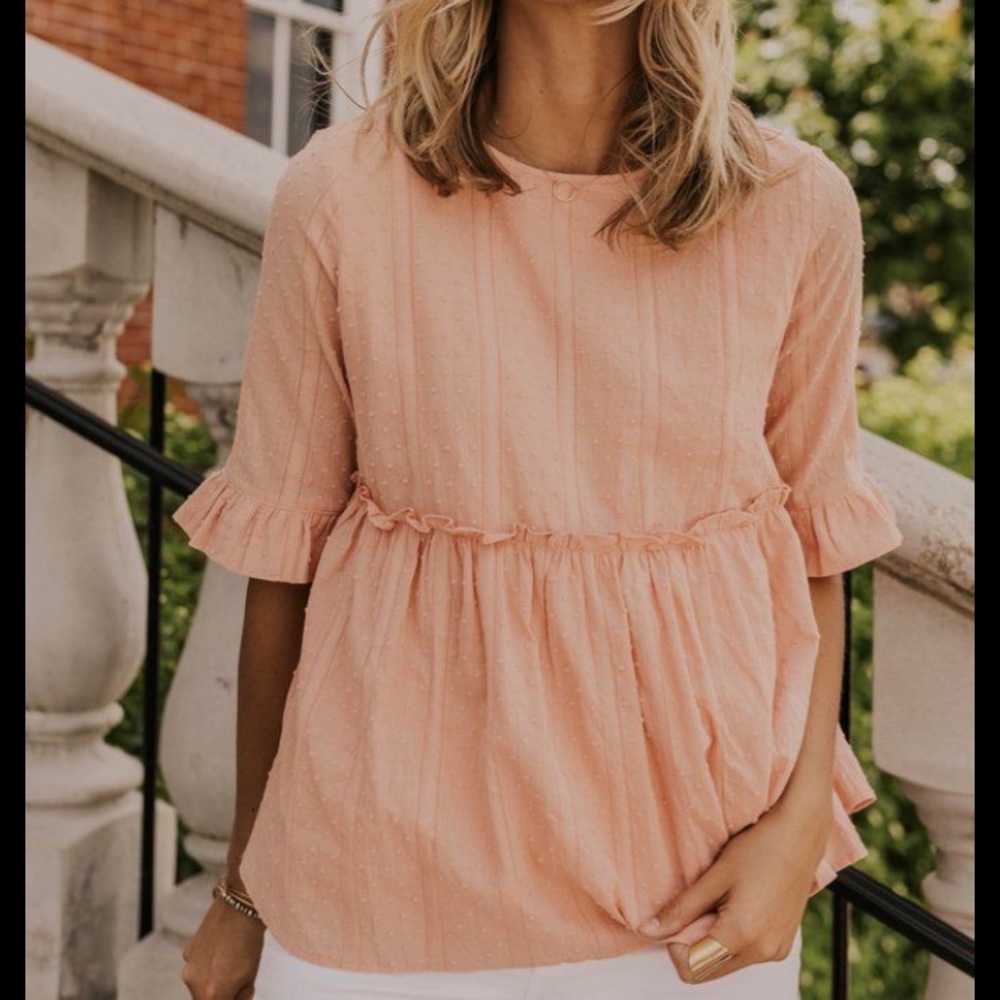 NWT Roolee Drop Waist Peplum baby Doll Top